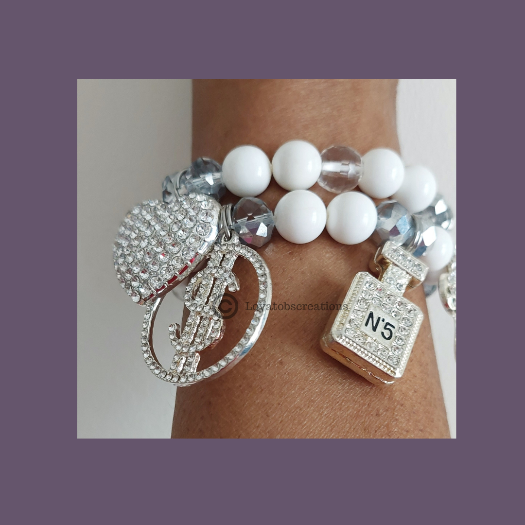 Petunia Charm Bracelet Set