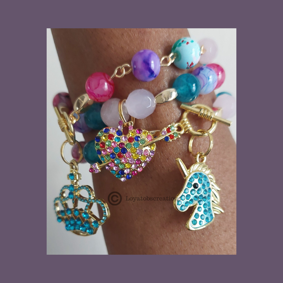 Barbie Theme Charm Bracelet Set