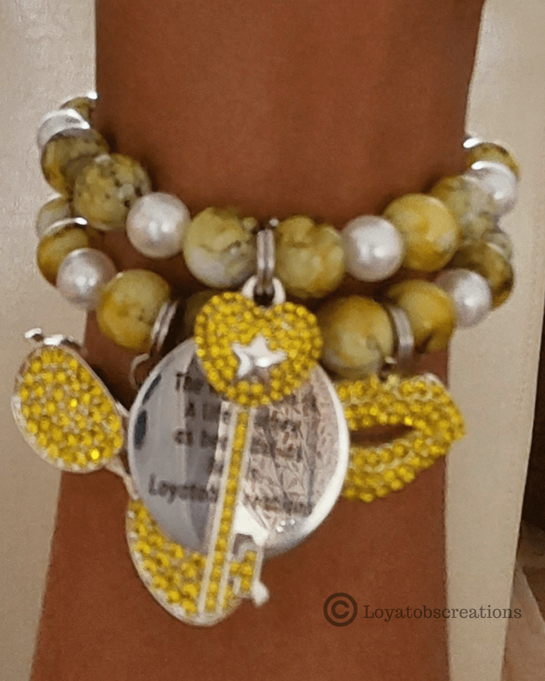 Carnation Charm Bracelet Set