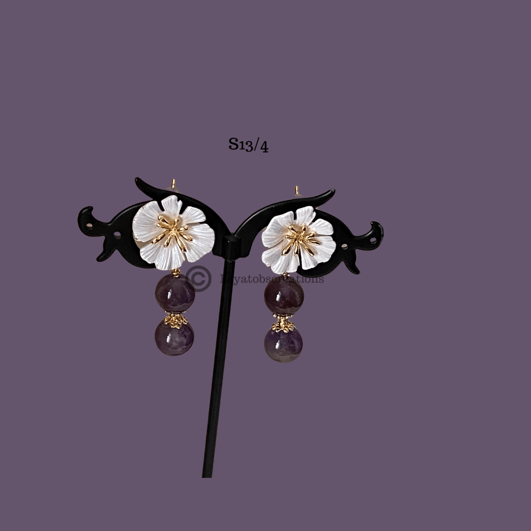 Clematis Necklace and Earring Set