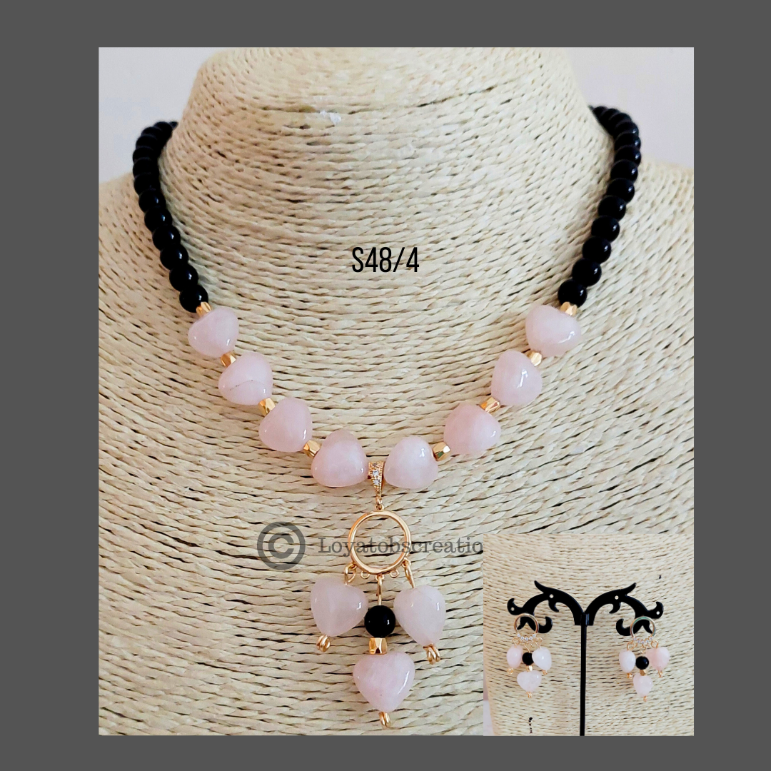 Rose of Sharon Necklace and Earring Set