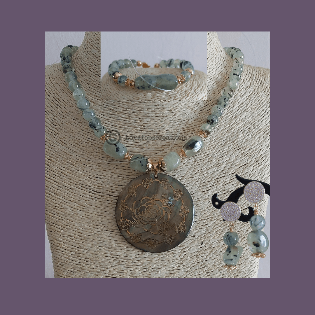 Gladiolus Necklace and Earring Set
