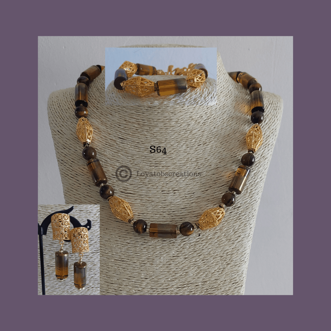Golden Celebration Necklace and Earring Set