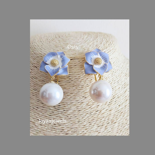 Lilac Pearl Earrings