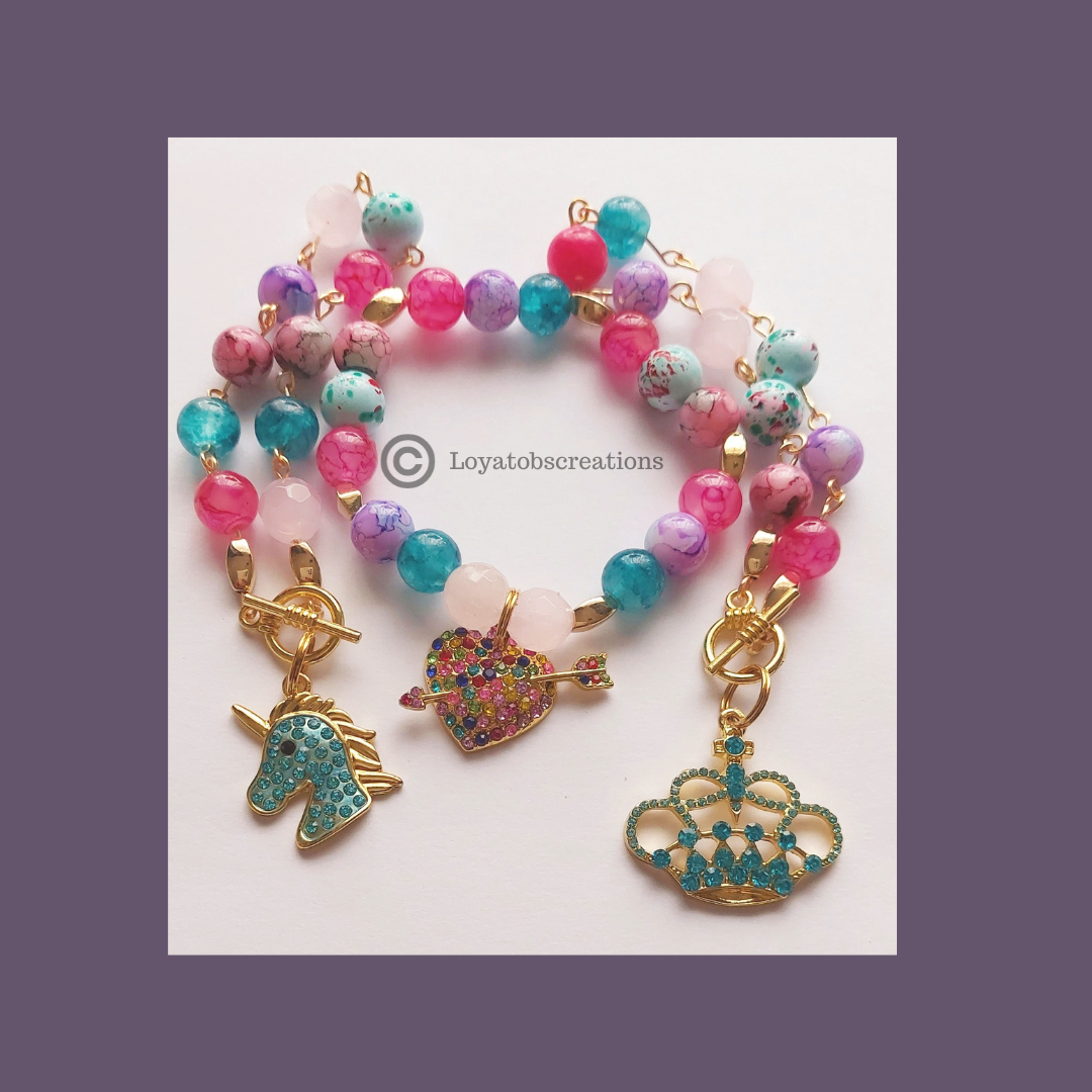 Barbie Theme Charm Bracelet Set