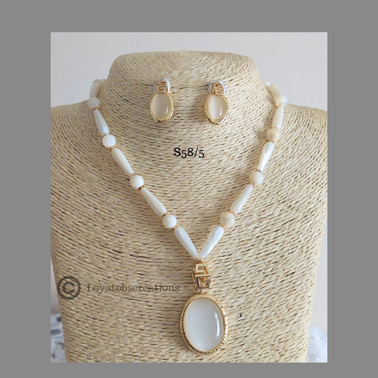 The Moonflower Necklace and Earring Set