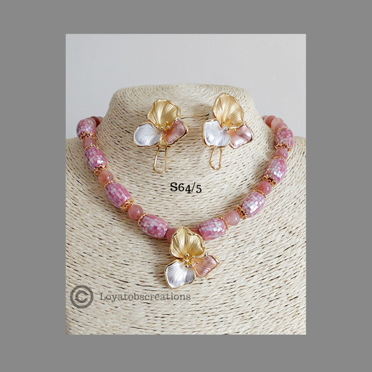 The Baptisia Necklace and Earring Set